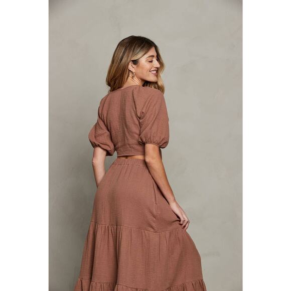 Cleo Tie Front Top - Picture 4 of 4